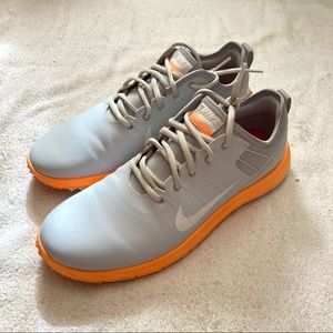 NIKE FI Impact 2 Platinum Grey Bright Citrus Golf Shoes